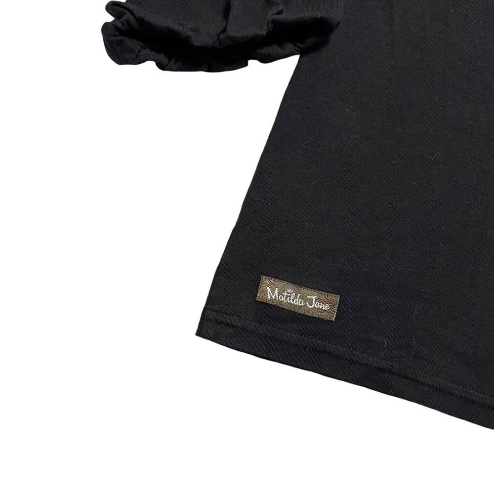 Matilda Jane 10Y Black Perfectly Paired Puffer Tee Shirt - Picture 3 of 4